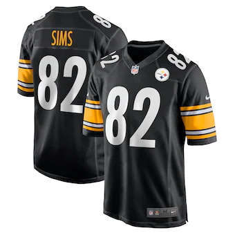 mens nike steven sims black pittsburgh steelers game jersey